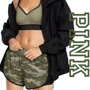 PINK Ultimate Athletic Running Jogging Shorts w/ Built In Undies Size Small Camo